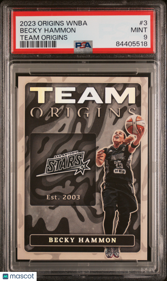 2023 Panini Origins WNBA POP 1 Team Origins Becky Hammon #3 PSA 9 - POP 1