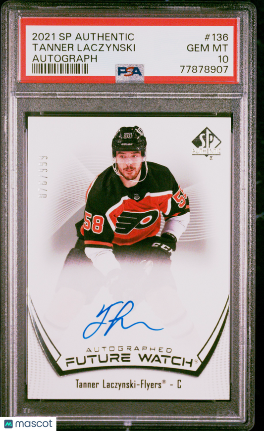 2021 SP Authentic - Tanner Laczynski - Future Watch Auto /999 - ROOKIE - PSA 10