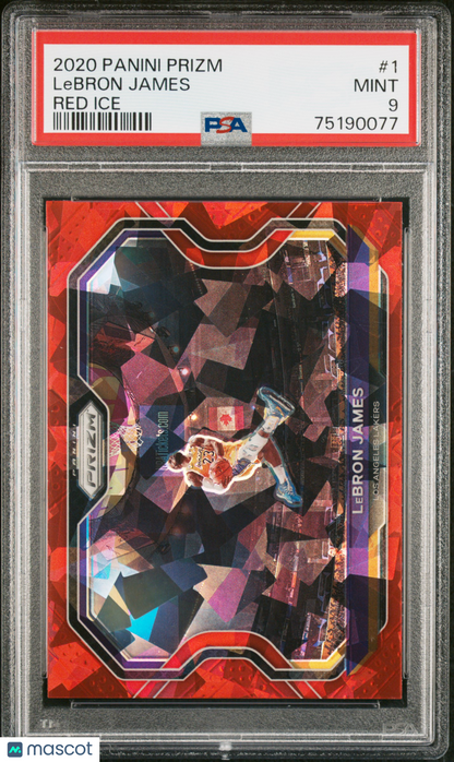 2020 Panini Prizm - LeBron James #1 - ICONIC Kobe Tribute Dunk - Red Ice - PSA