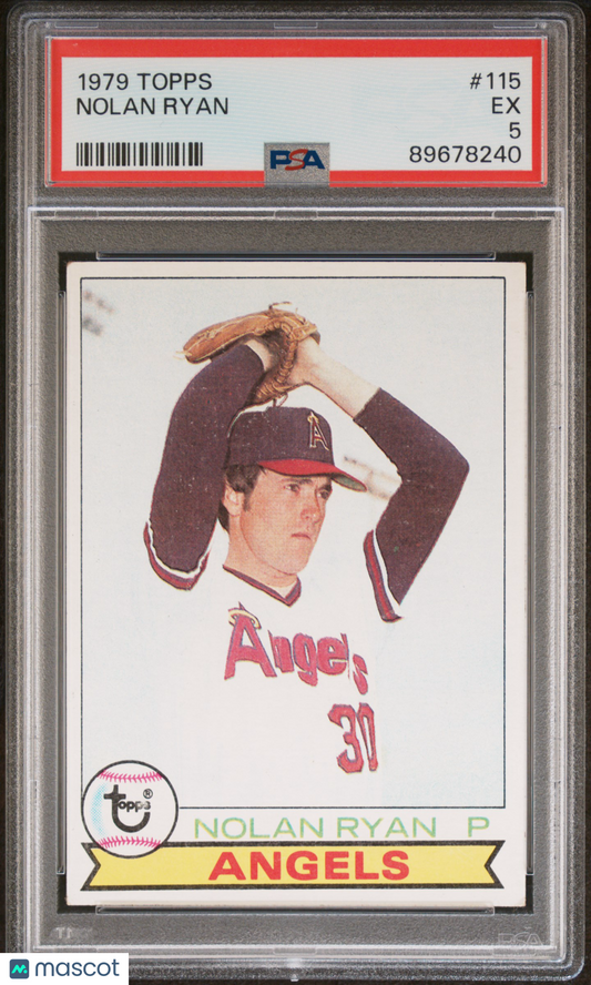 1979 Topps MLB Baseball - Nolan Ryan #115 - Los Angeles Angels - PSA 5